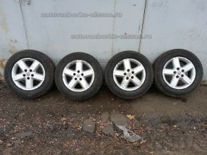 Комплект колес 4шт. на литых дисках R16 с резиной Nissan X-Trail T30 Б/У арт.40300EQ025, 40300EQ026, 40300EQ325 (17392)