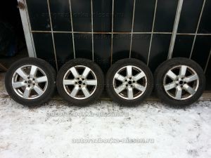 Комплект колес 4шт на литых дисках R17 с резиной Nissan X-Trail T31 Б/У арт.40300JG125 (17508)